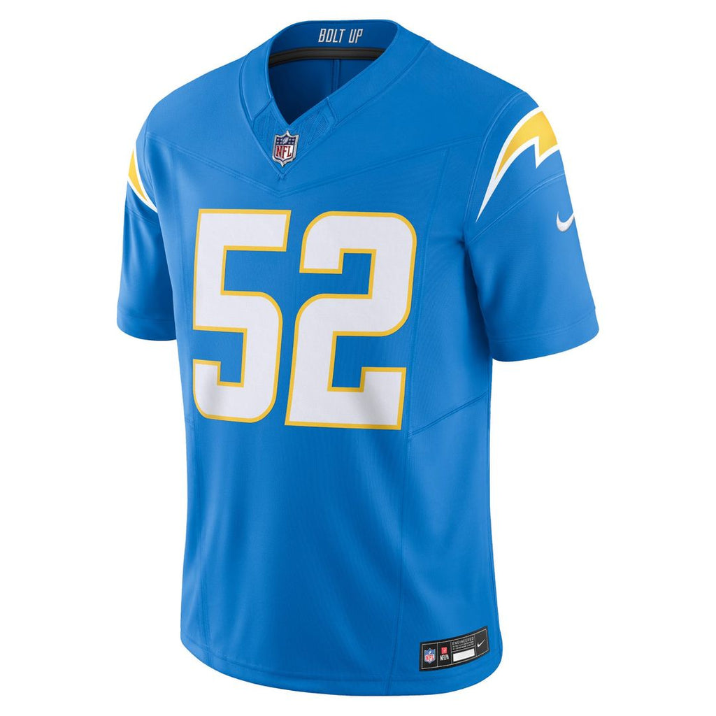 Los Angeles Chargers Khalil Mack Nike Vapor F.U.S.E. Limited Jersey - Powder Blue