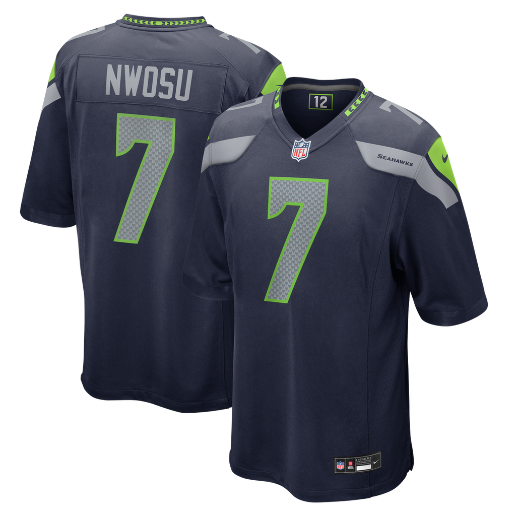 Seattle Seahawks Uchenna Nwosu Nike Team Game Jersey - College Navy
