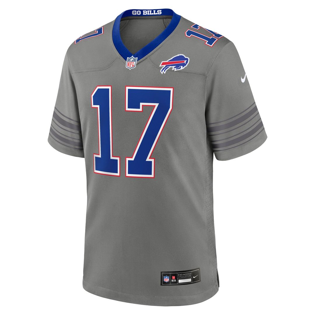 Buffalo Bills Josh Allen Nike Nickel City Game Jersey - Gray