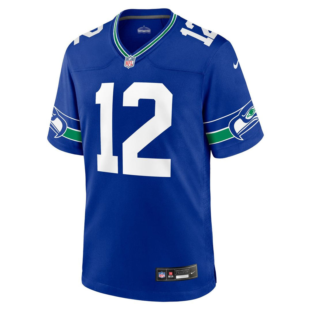 Seattle Seahawks 12s Nike Throwback Player Game Jersey - Royal