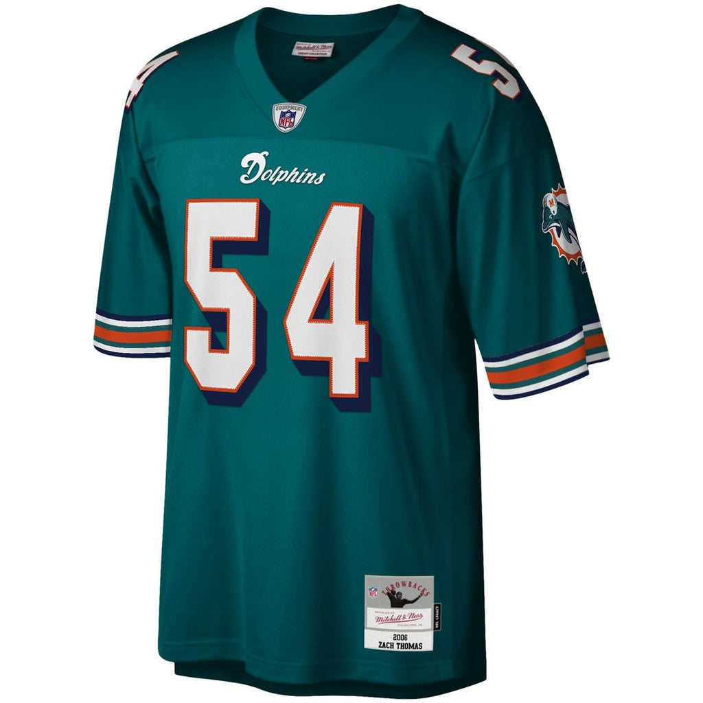 Miami Dolphins Zach Thomas Mitchell & Ness Legacy Replica Jersey - Aqua