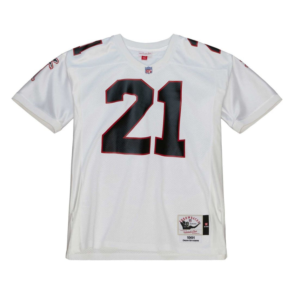 Atlanta Falcons 1991 Deion Sanders Mitchell & Ness Authentic Throwback Retired Player Jersey - White