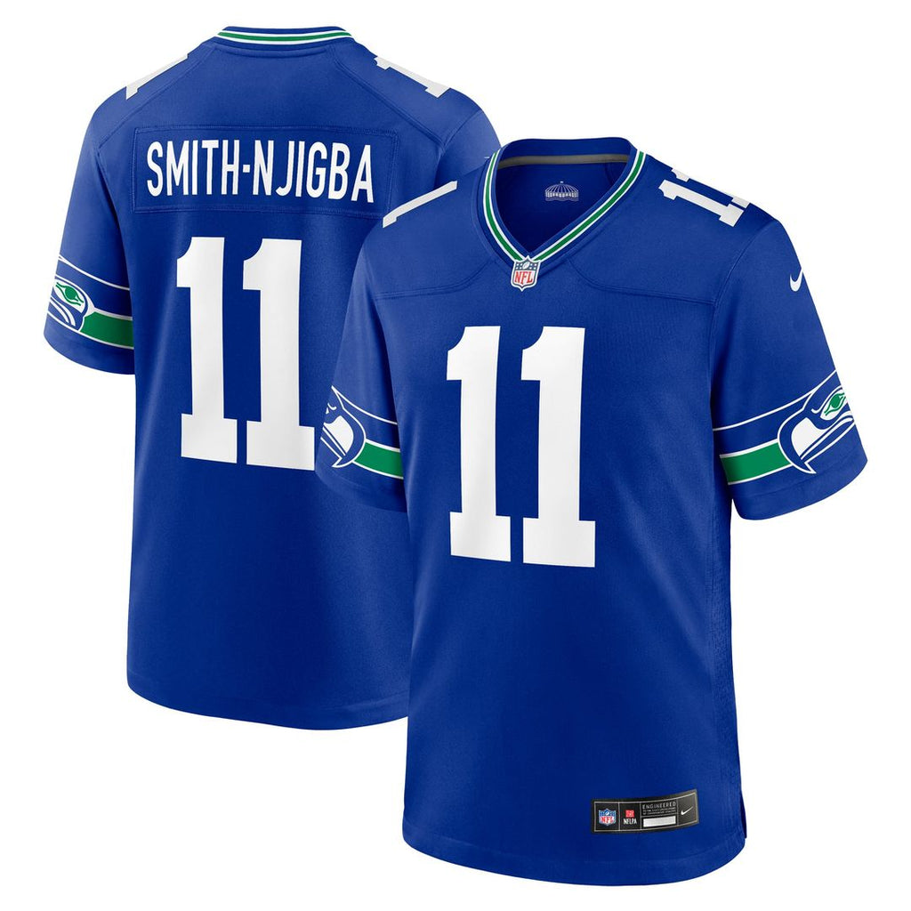 Seattle Seahawks Jaxon Smith-Njigba Nike Throwback Player Game Jersey - Royal