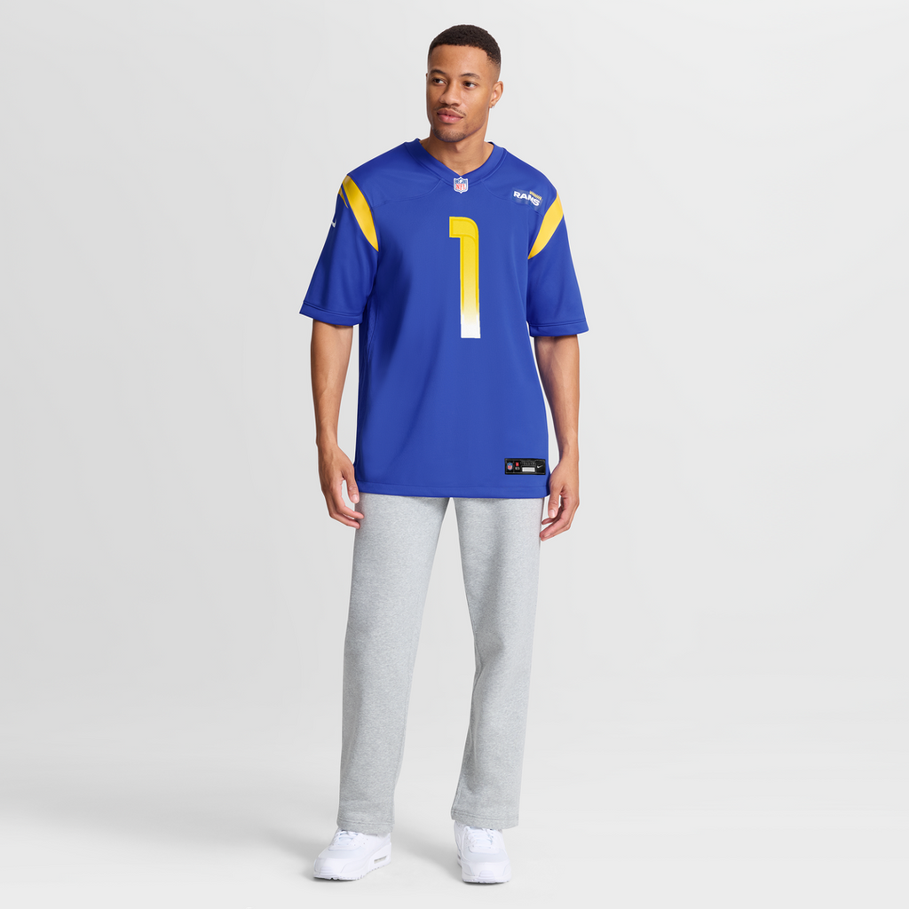 Los Angeles Rams Number 1 Dad Nike Game Jersey - Royal