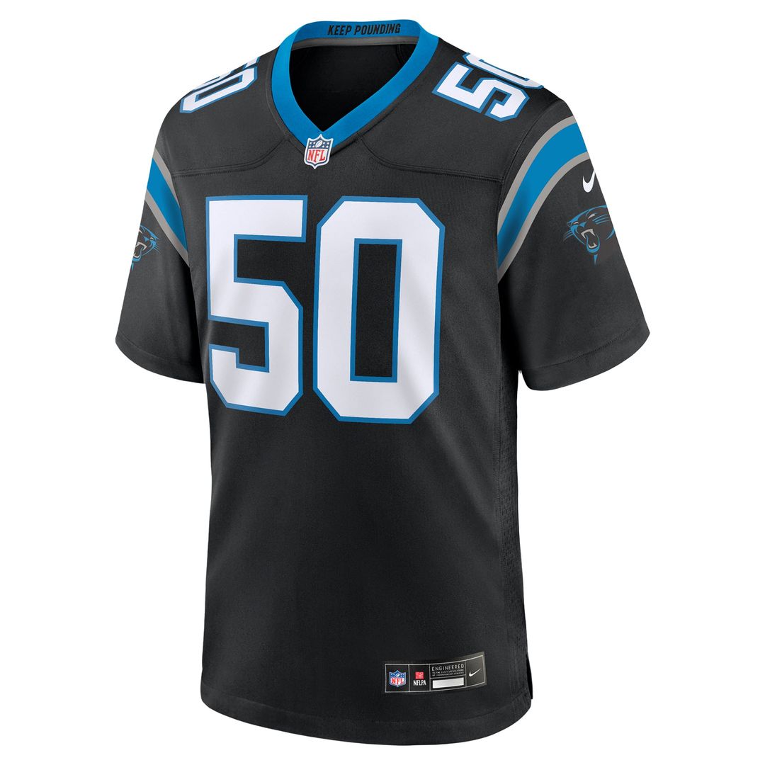 Carolina Panthers Robert Hunt Nike Game Jersey - Black