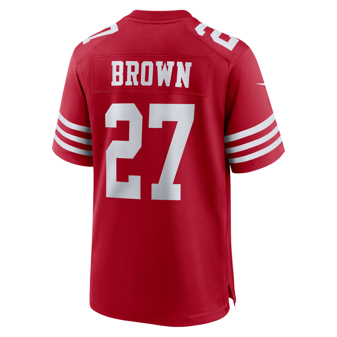 San Francisco 49ers Ji'Ayir Brown Nike Team Game Jersey - Scarlet