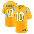 Los Angeles Chargers Justin Herbert Nike Alternate Charger Power Game Player Jersey - Gold