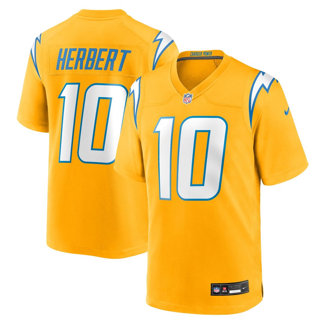 Los Angeles Chargers Justin Herbert Nike Alternate Super Chargers Game Player Jersey - Navy