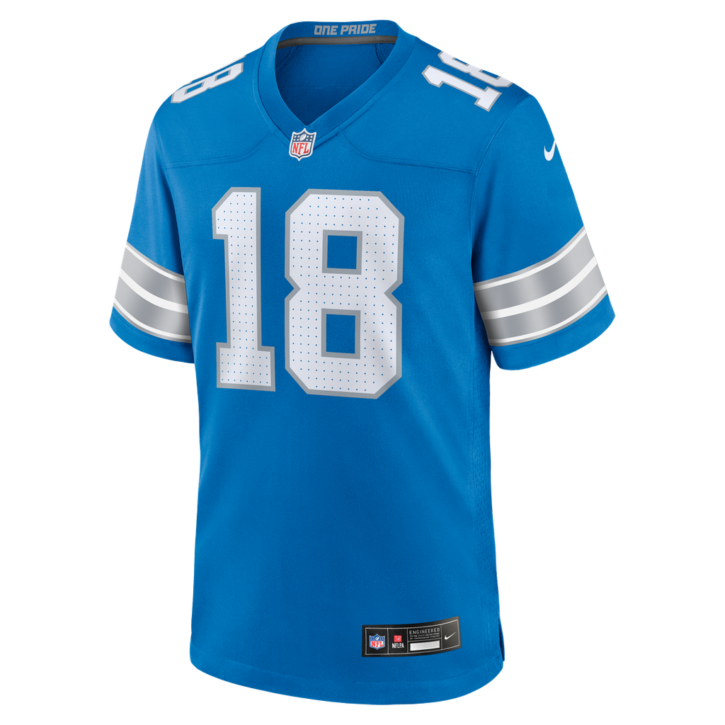 Detroit Lions Isaac TeSlaa Nike Game Player Jersey - Blue