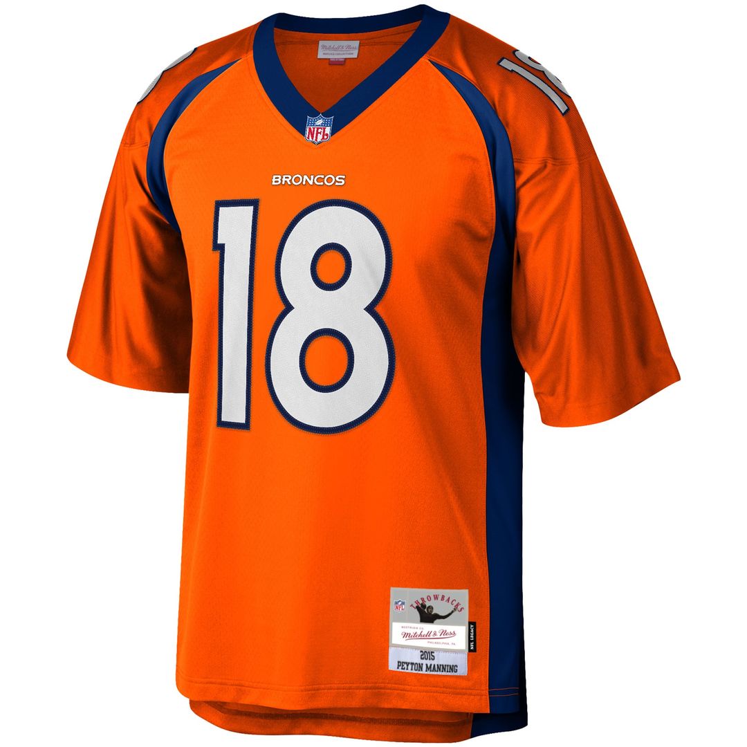 Denver Broncos Peyton Manning Mitchell & Ness Big & Tall 2015 Retired Player Replica Jersey - Orange