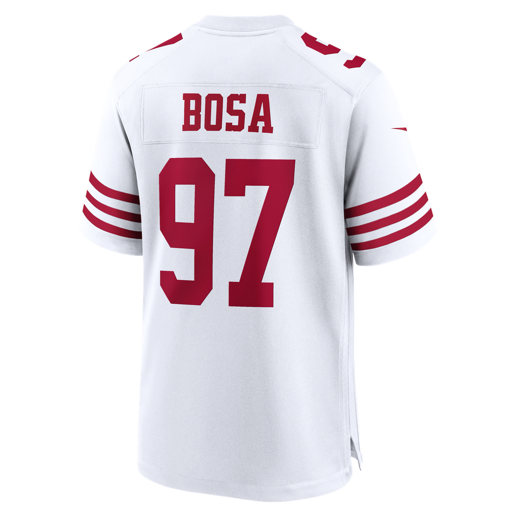 San Francisco 49ers Nick Bosa Nike 80th Anniversary Game Jersey - Scarlet