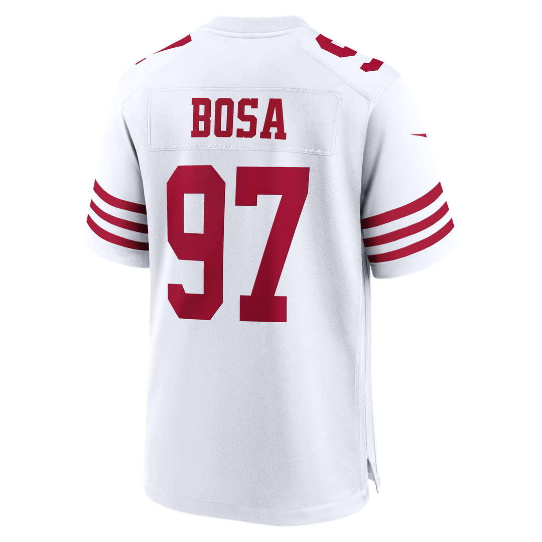 San Francisco 49ers Nick Bosa Nike 80th Anniversary Game Jersey - White