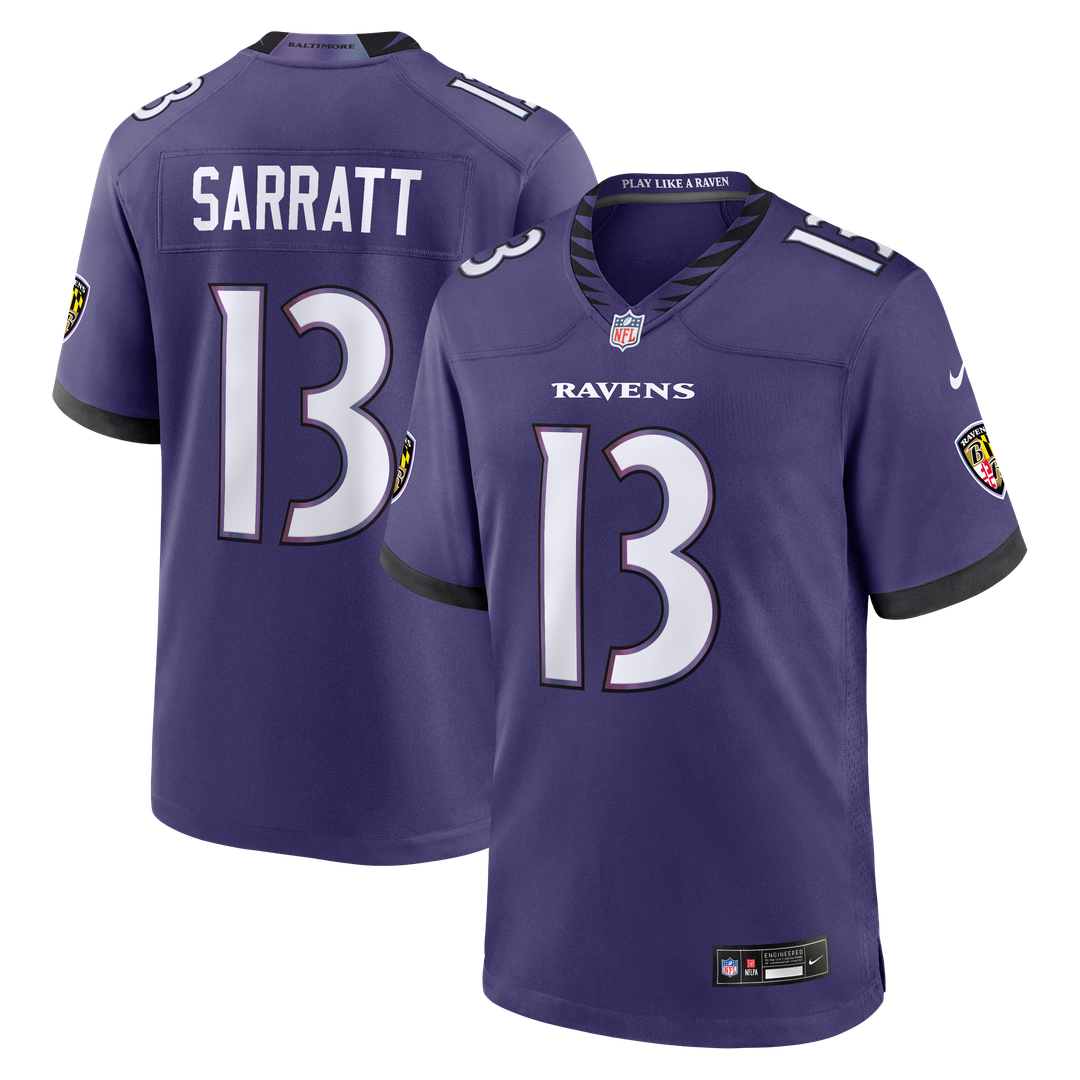 Baltimore Ravens Elijah Sarratt Nike Team Game Jersey - Purple