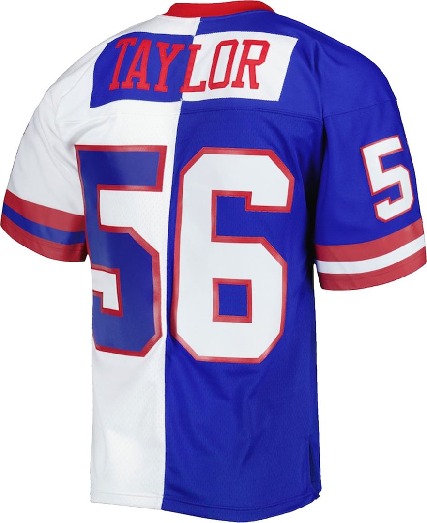New York Giants Lawrence Taylor Mitchell & Ness 1986 Split Legacy Replica Jersey - Royal/White