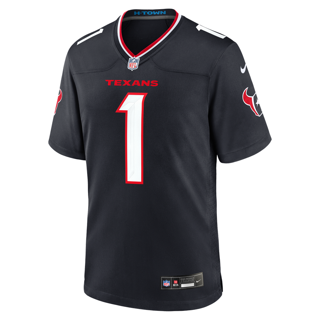 Houston Texans Number 1 Groom Nike Game Jersey - Navy