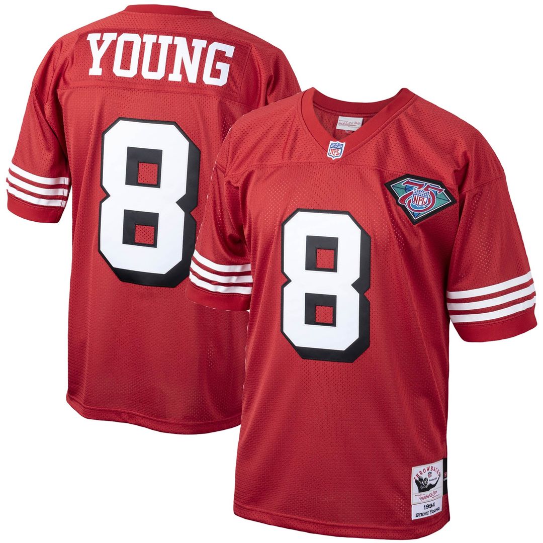 San Francisco 49ers 1994 Steve Young Mitchell & Ness Authentic Throwback Retired Player Jersey - Scarlet