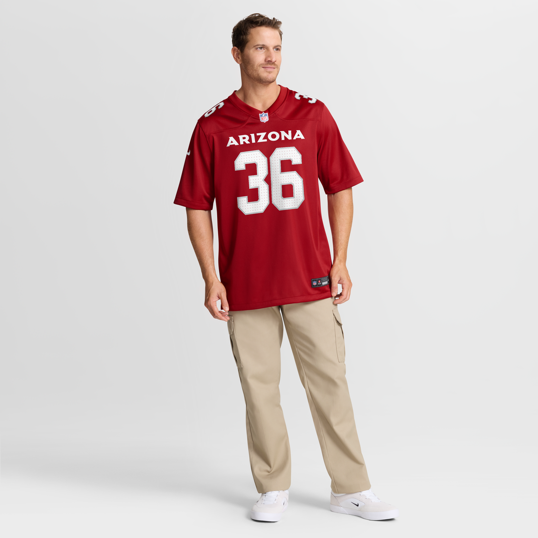 Arizona Cardinals Kitan Crawford Nike Team Game Jersey - Cardinal