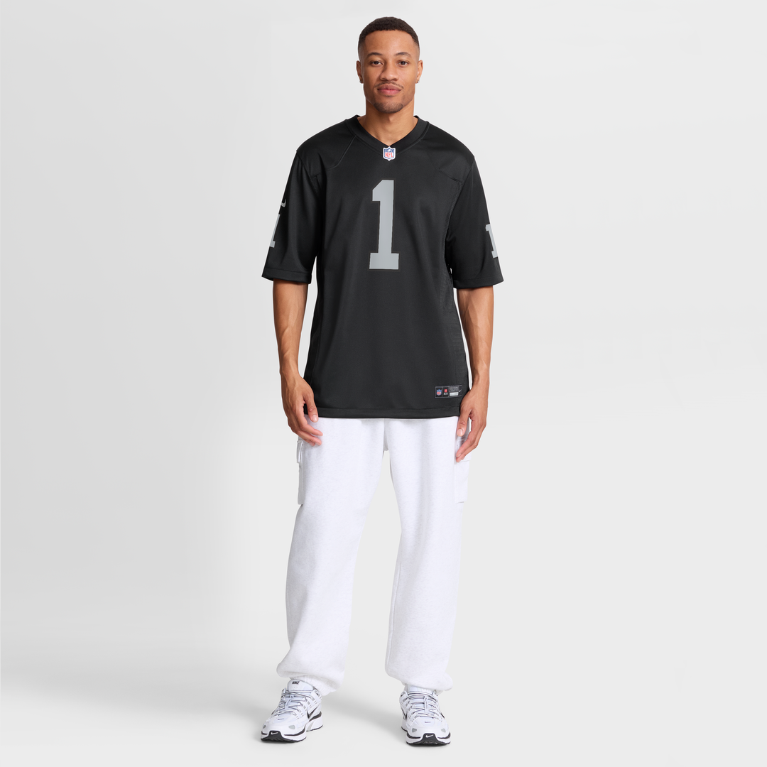 Las Vegas Raiders Number 1 Groom Nike Game Jersey - Black