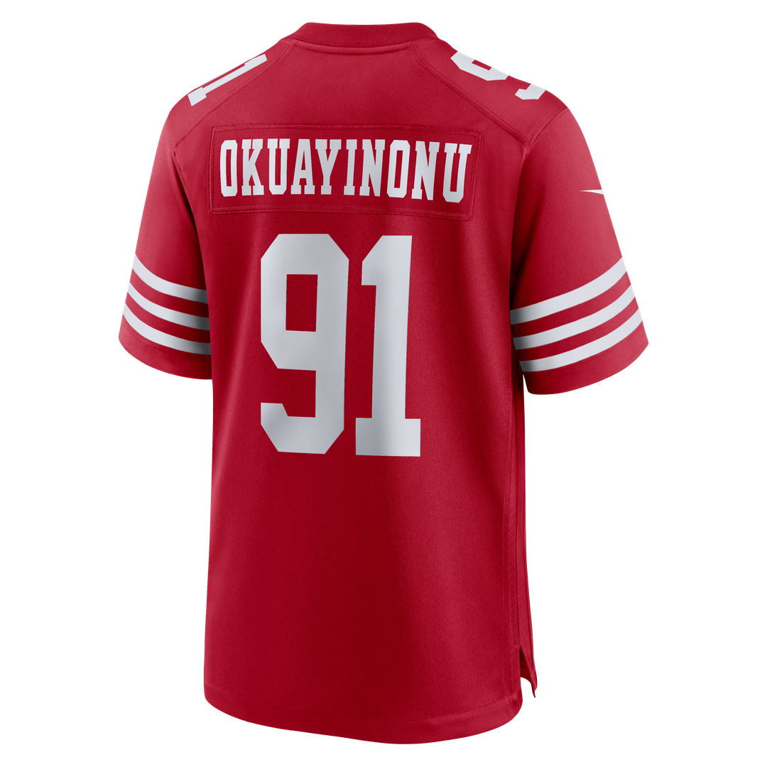 San Francisco 49ers Sam Okuayinonu Nike Team Game Jersey - Scarlet