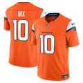 Denver Broncos Bo Nix Nike Team Vapor F.U.S.E. Stitched Limited Jersey - Orange