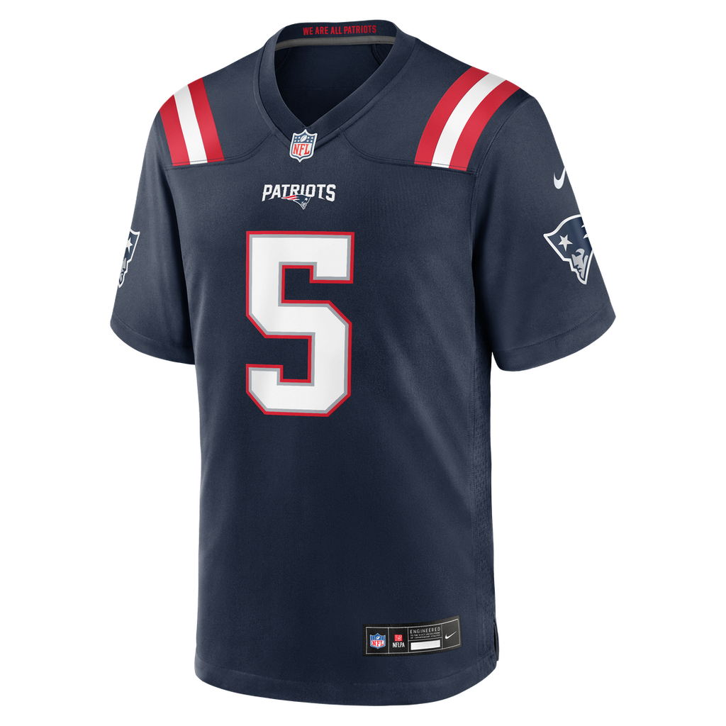 New England Patriots Dre'Mont Jones Nike Team Game Jersey - Navy