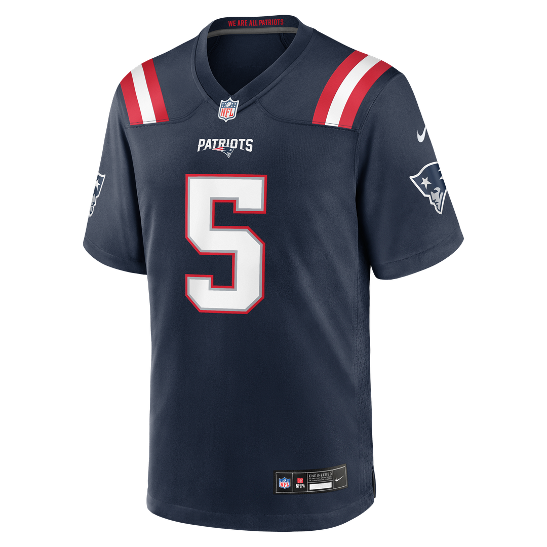 New England Patriots Dre'Mont Jones Nike Team Game Jersey - Navy