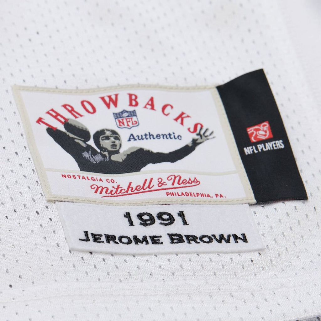 Philadelphia Eagles Jerome Brown Mitchell & Ness 1991 Authentic Throwback Retired Player Jersey - White