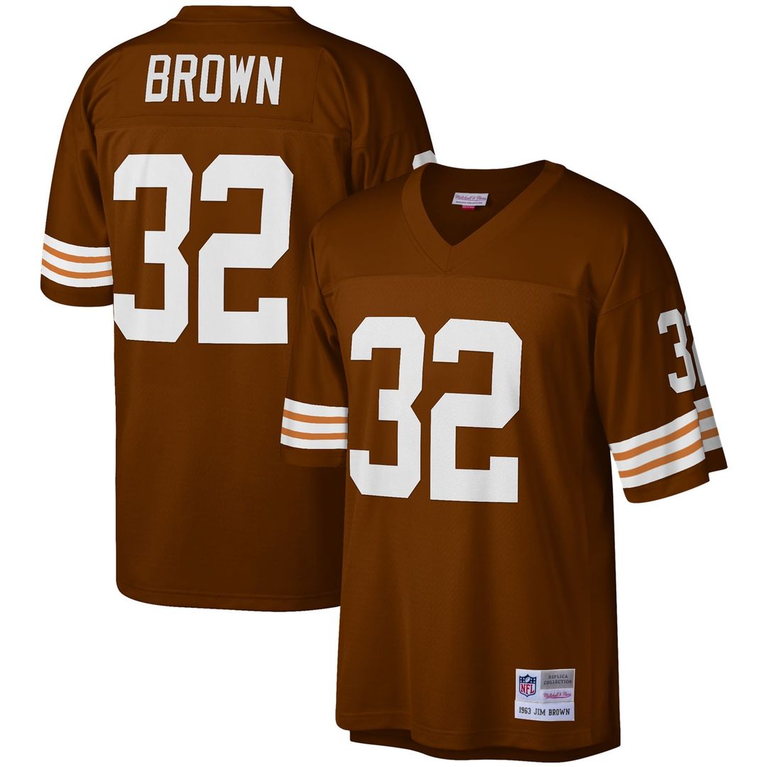 Cleveland Browns Jim Brown Mitchell & Ness Legacy Replica Jersey - Brown
