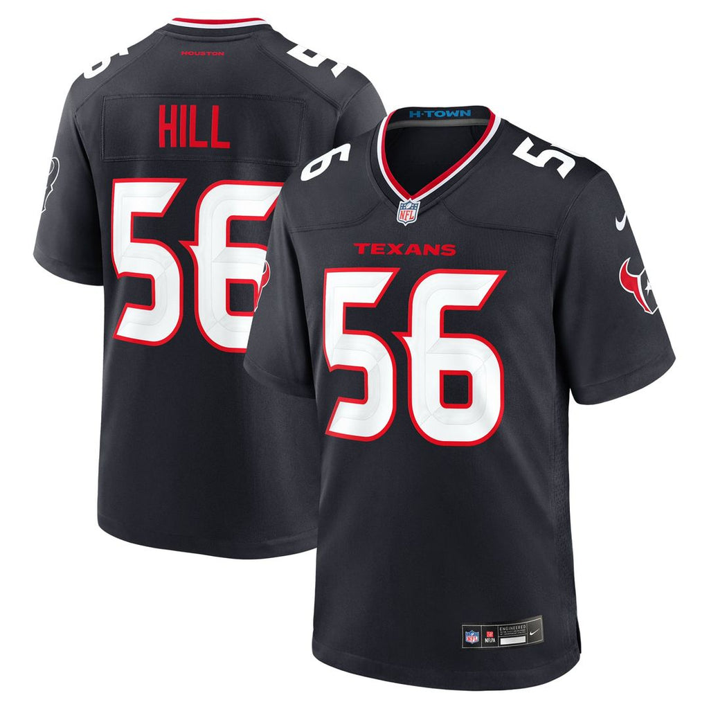 Houston Texans Jamal Hill Nike Team Game Jersey - Navy
