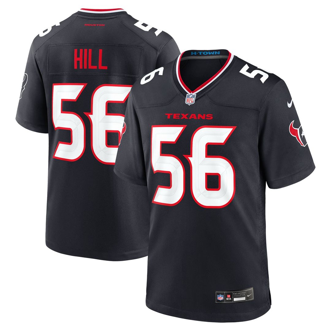 Houston Texans Jamal Hill Nike Team Game Jersey - Navy