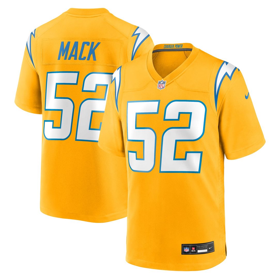 Los Angeles Chargers Khalil Mack Nike Alternate Super Chargers Game Player Jersey - Navy