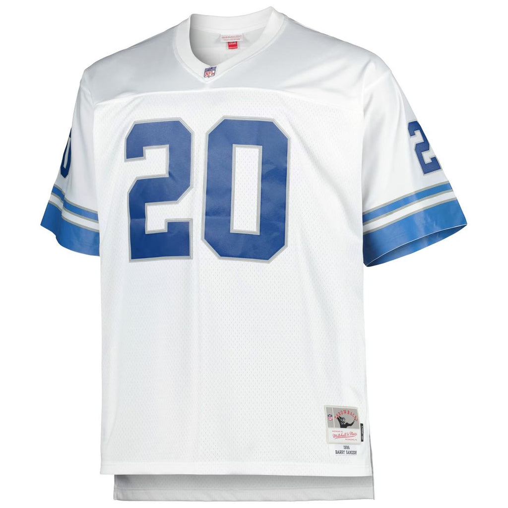 Detroit Lions Barry Sanders Mitchell & Ness Big & Tall 1996 Retired Player Replica Jersey - Blue