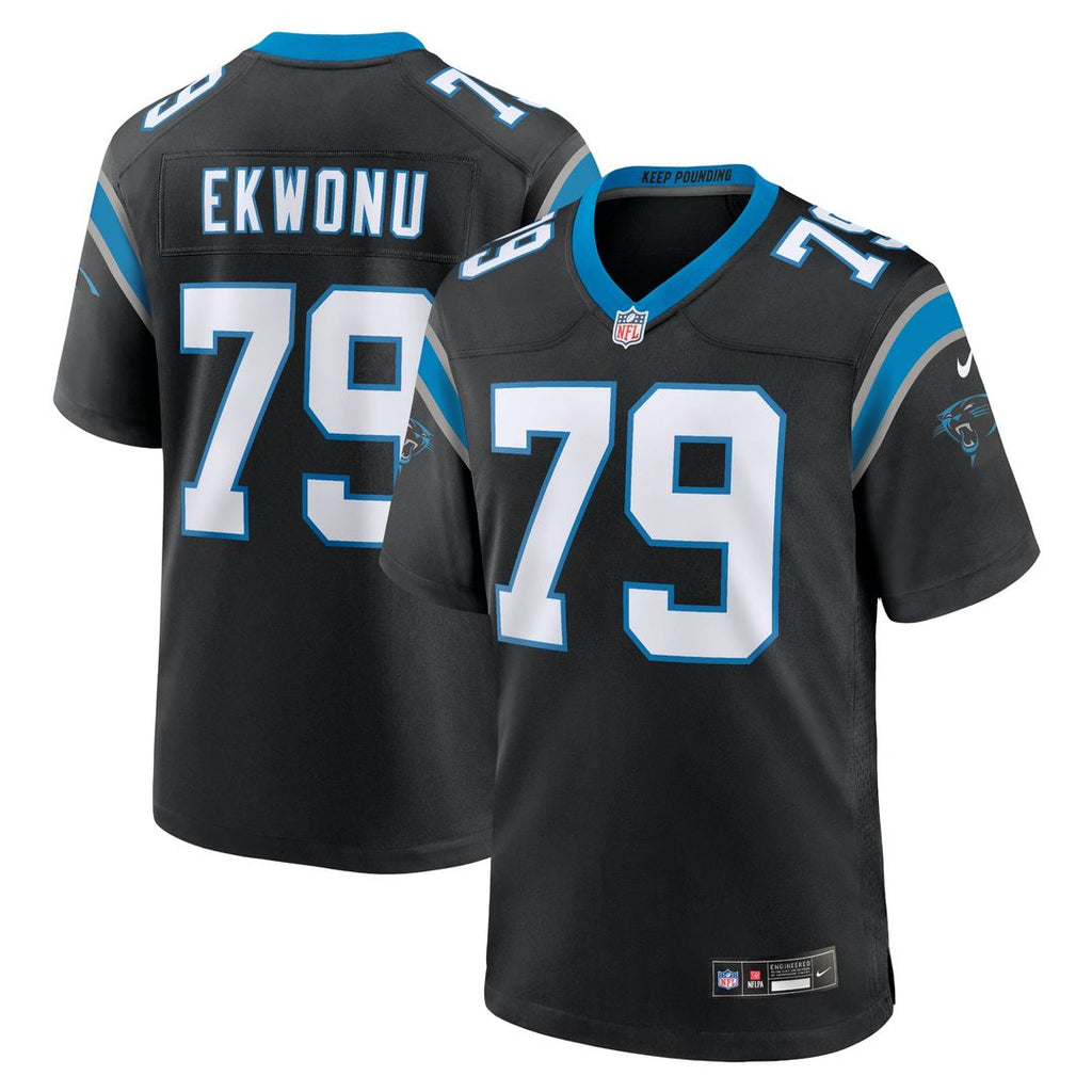 Carolina Panthers Ikem Ekwonu Nike Game Jersey - Black
