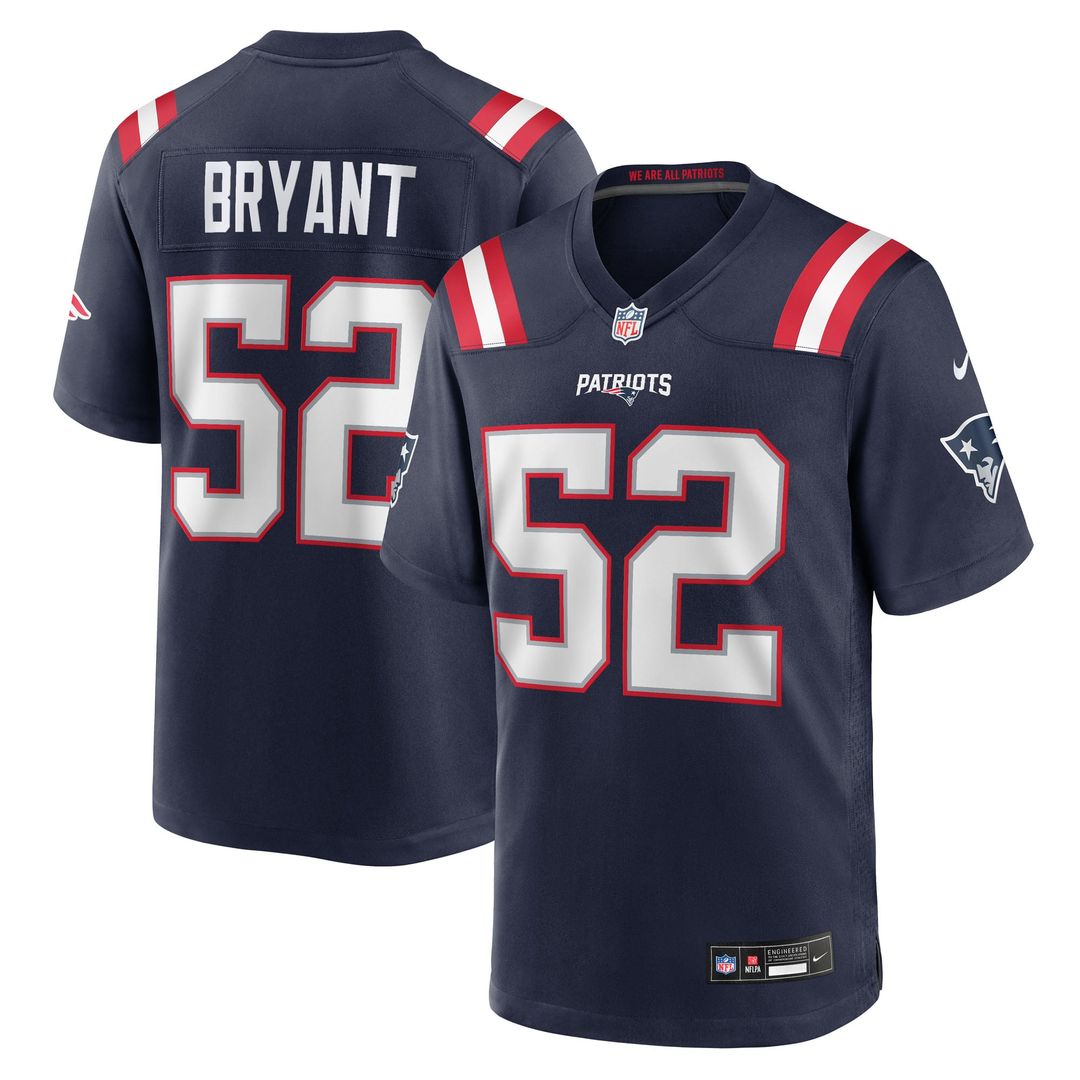 New England Patriots Marcus Bryant Nike Team Game Jersey - Navy