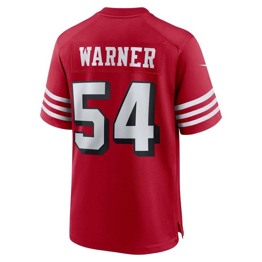 San Francisco 49ers Fred Warner Nike Alternate Game Jersey - Scarlet