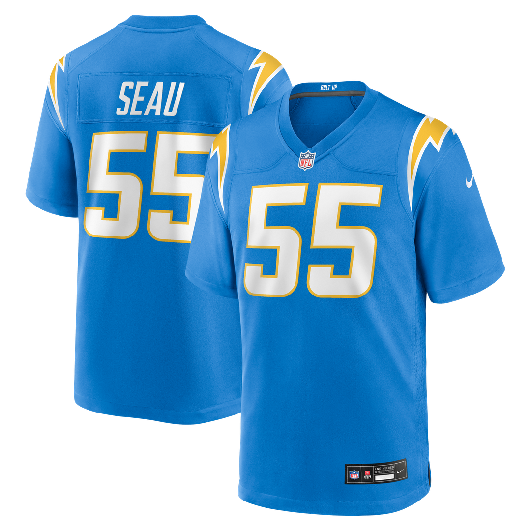 Los Angeles Chargers Junior Seau Nike Game Retired Player Jersey - Powder Blue