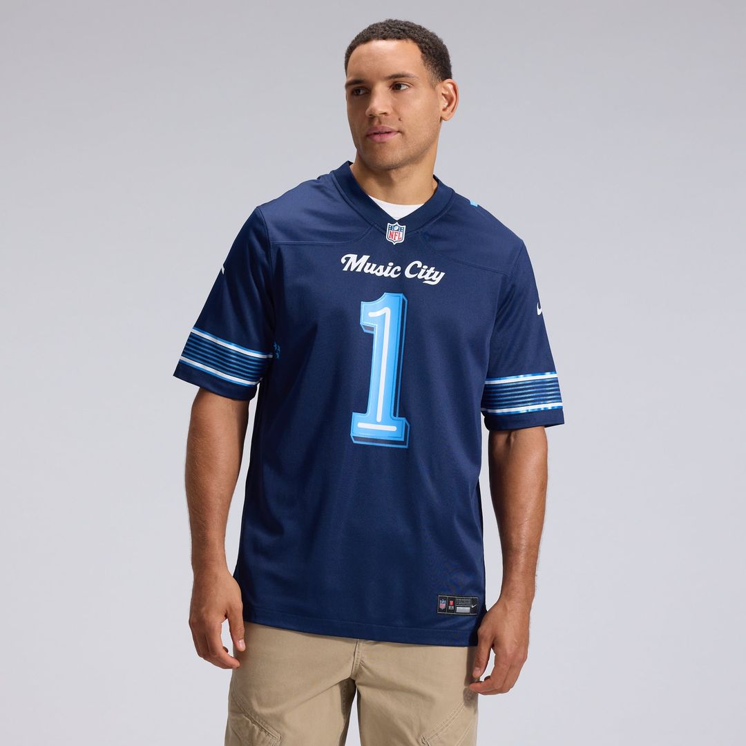 Tennessee Titans Cameron Ward Nike 2026 Rivalries Collection Game Jersey - Navy