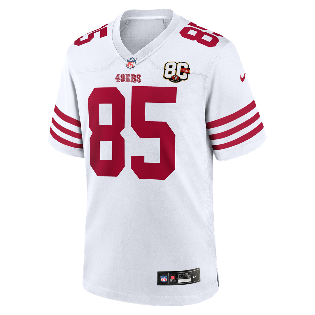 San Francisco 49ers George Kittle Nike 80th Anniversary Game Jersey - White