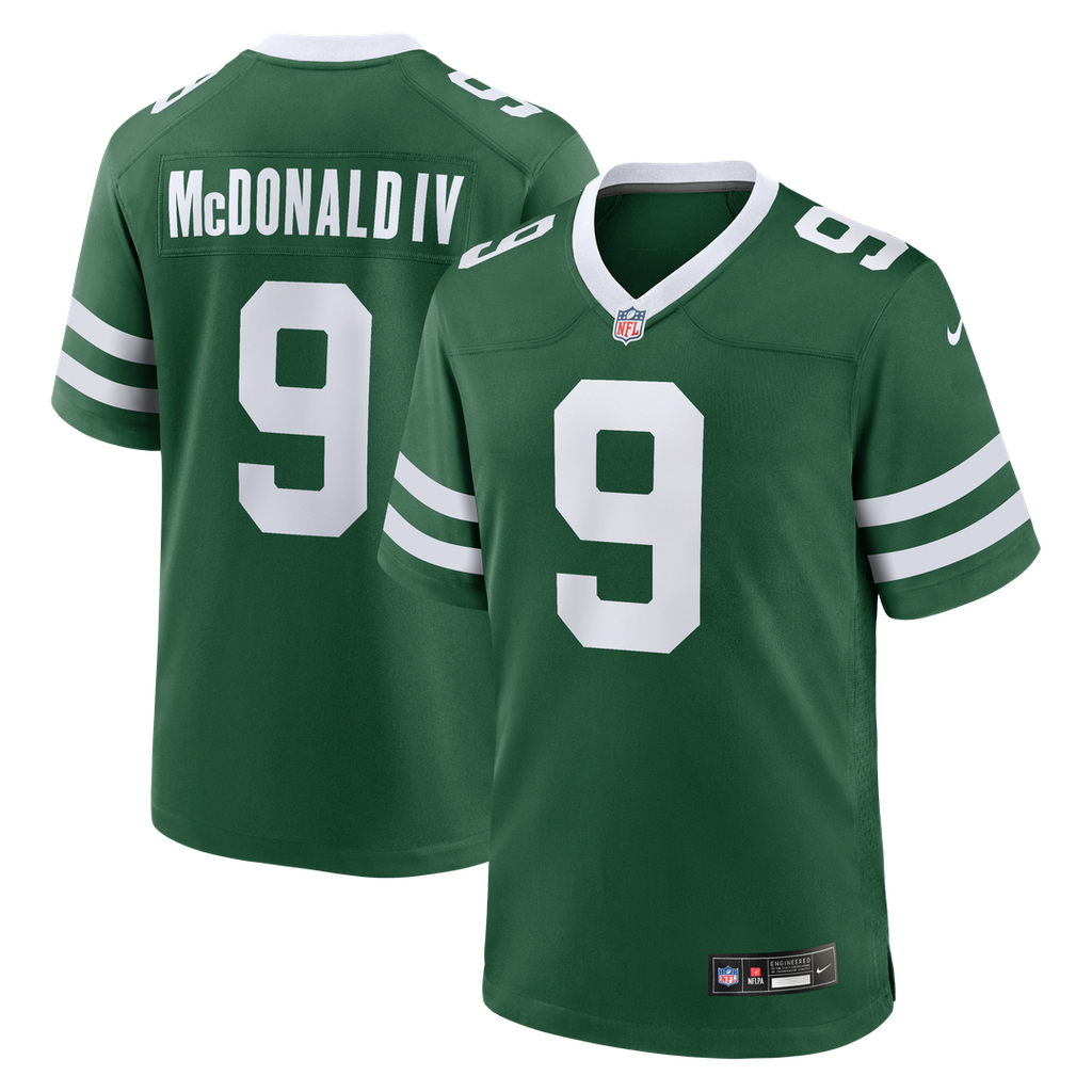 New York Jets Will McDonald IV Nike Team Game Jersey - Legacy Green