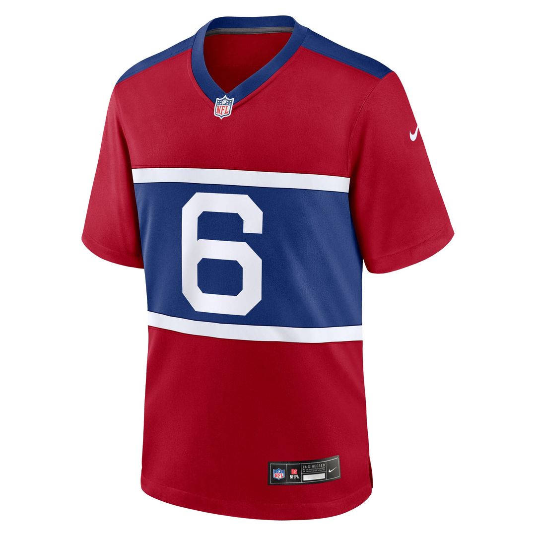 New York Giants Jaxson Dart Nike Alternate Century Red Game Jersey - Red