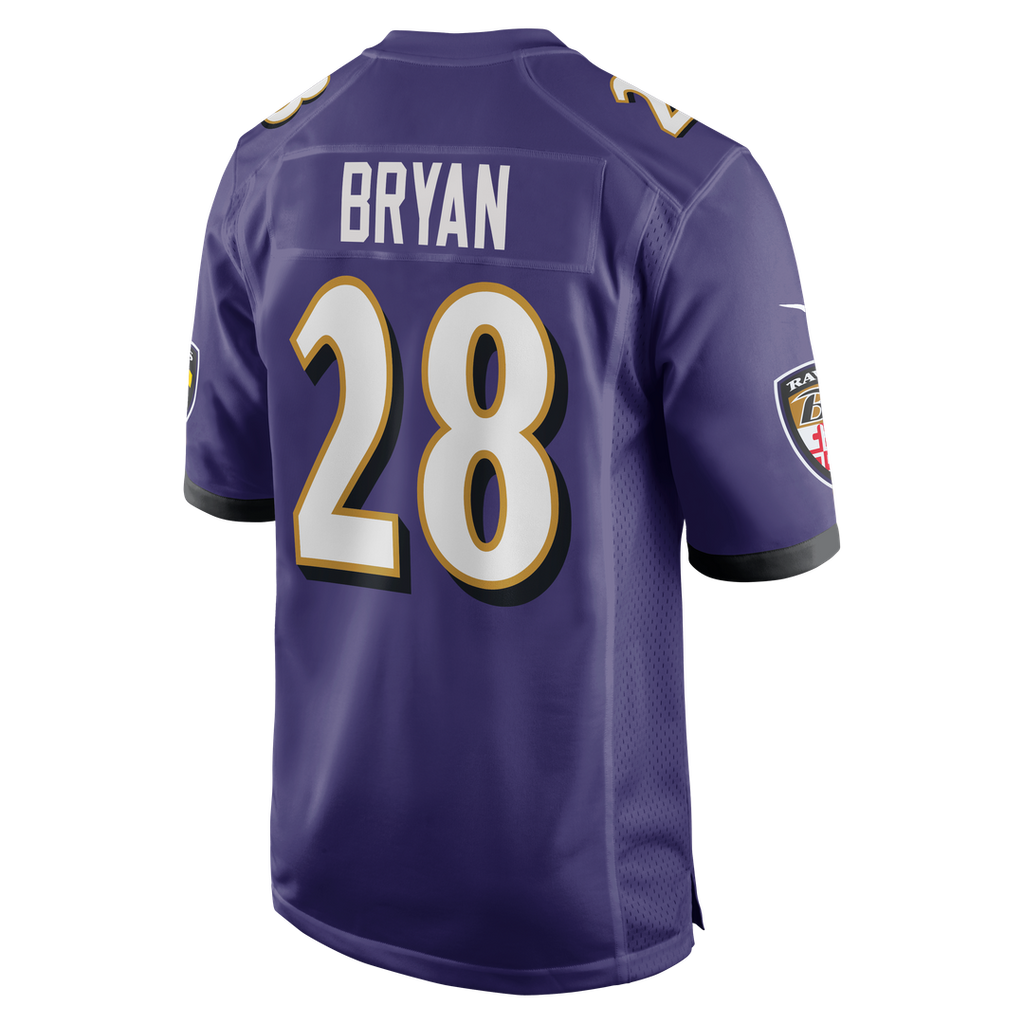 Baltimore Ravens Taven Bryan Nike Team Game Jersey - Purple