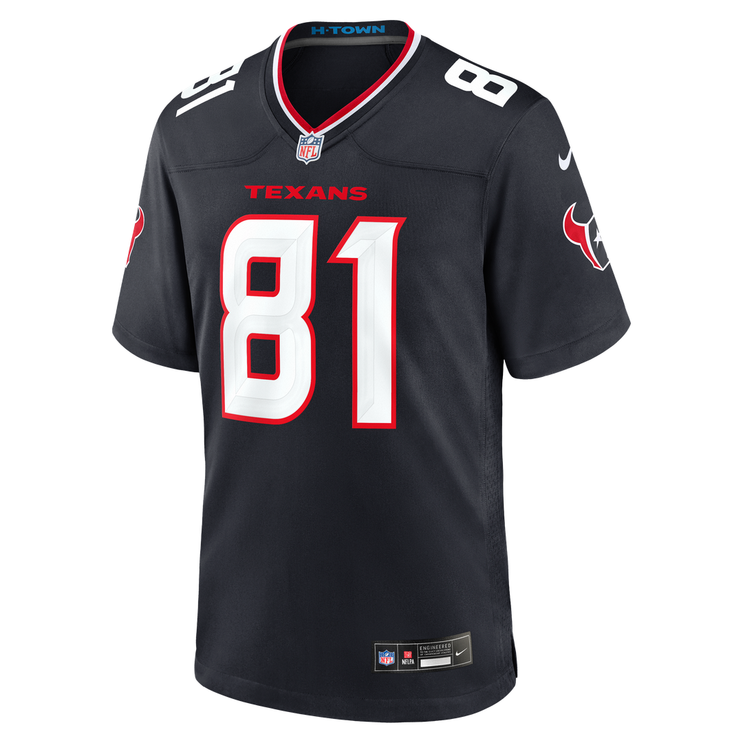 Houston Texans Jayden Higgins Nike Game Jersey - Navy