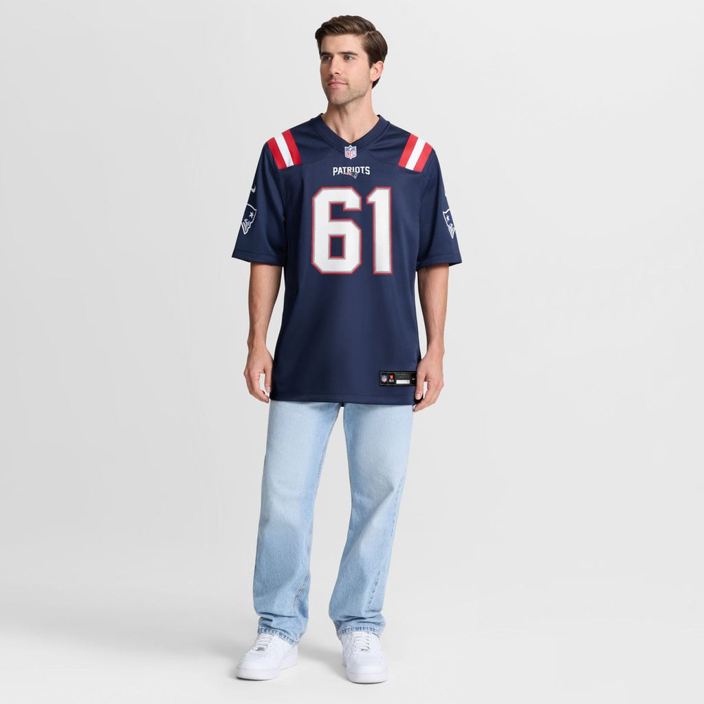New England Patriots Darrian Dalcourt Nike Team Game Jersey - Navy