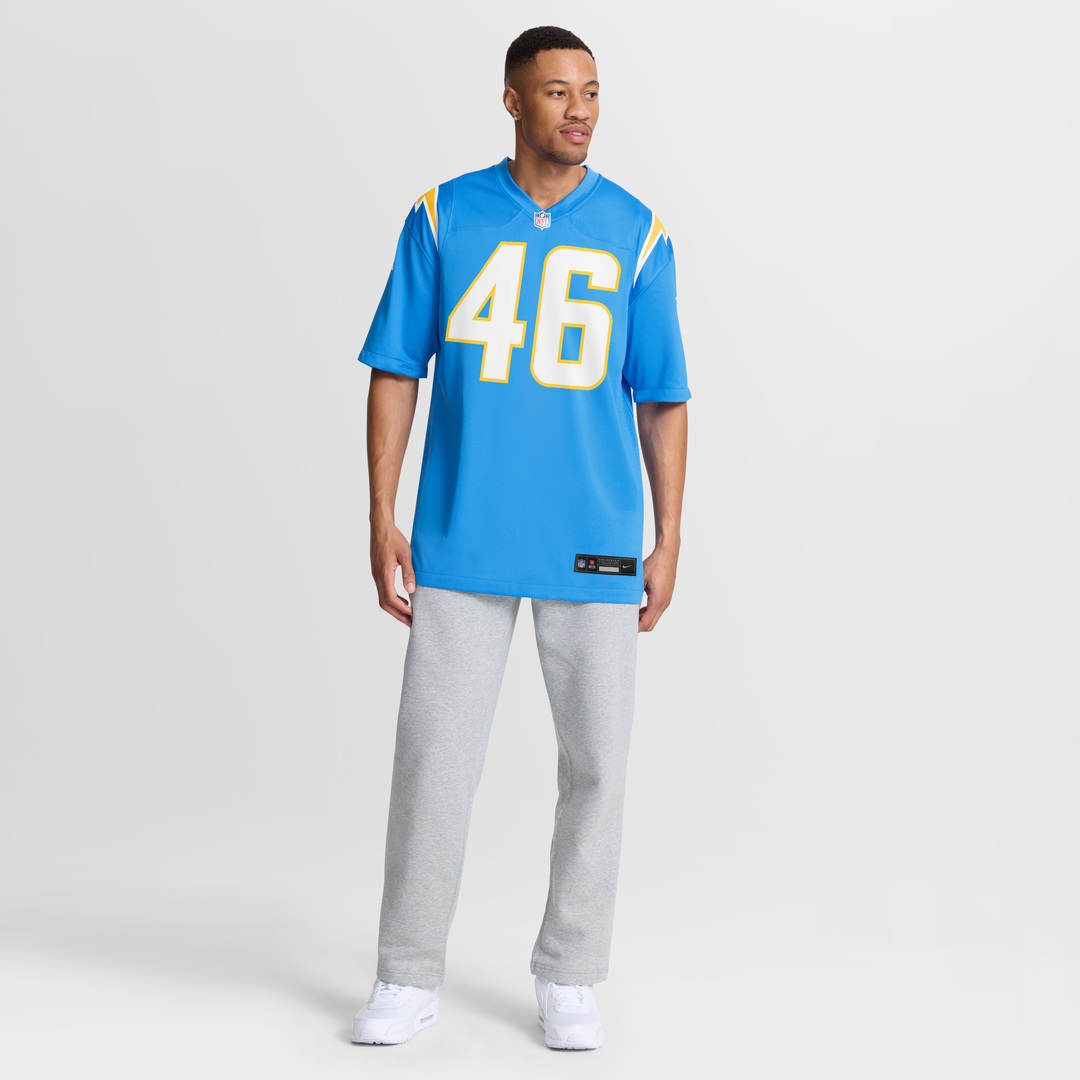 Los Angeles Chargers Nikko Reed Nike Team Game Jersey - Powder Blue