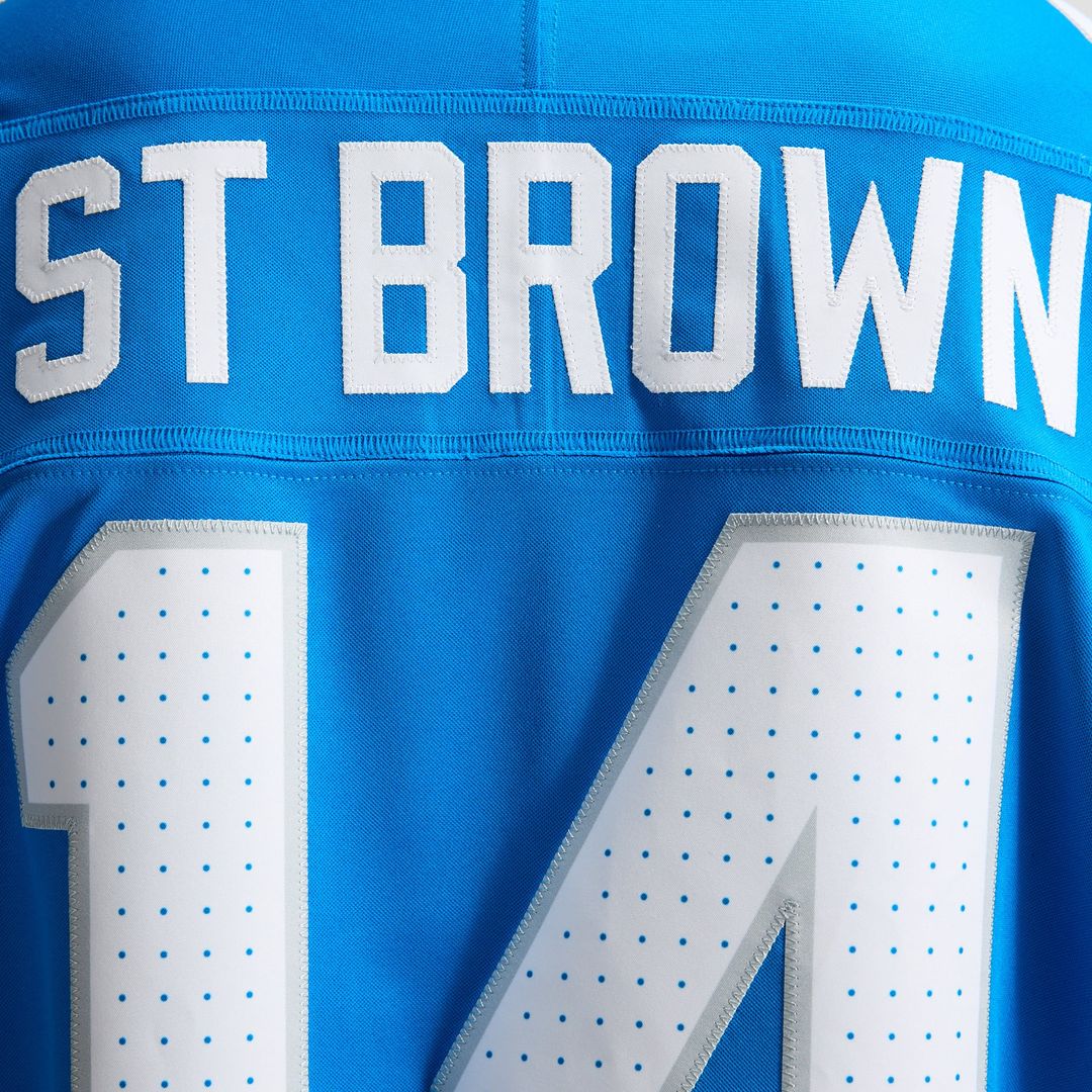 Detroit Lions Amon-Ra St. Brown Nike Team Vapor F.U.S.E. Stitched Limited Jersey - Blue