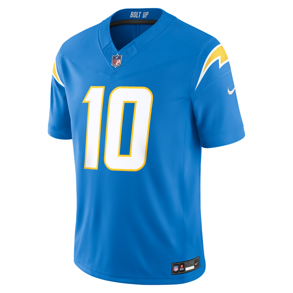 Los Angeles Chargers Justin Herbert Nike Team Vapor F.U.S.E. Stitched Limited Jersey - Powder Blue