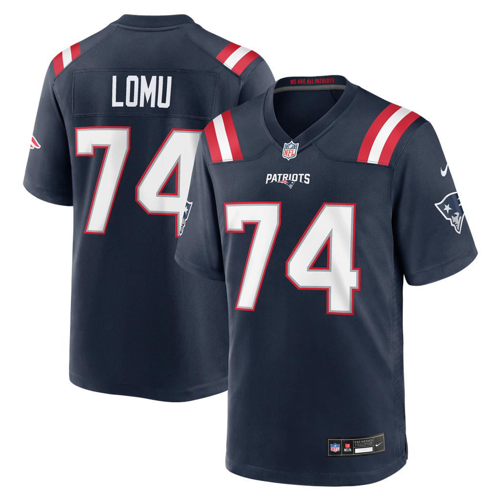New England Patriots Caleb Lomu Nike Team Game Jersey - Navy