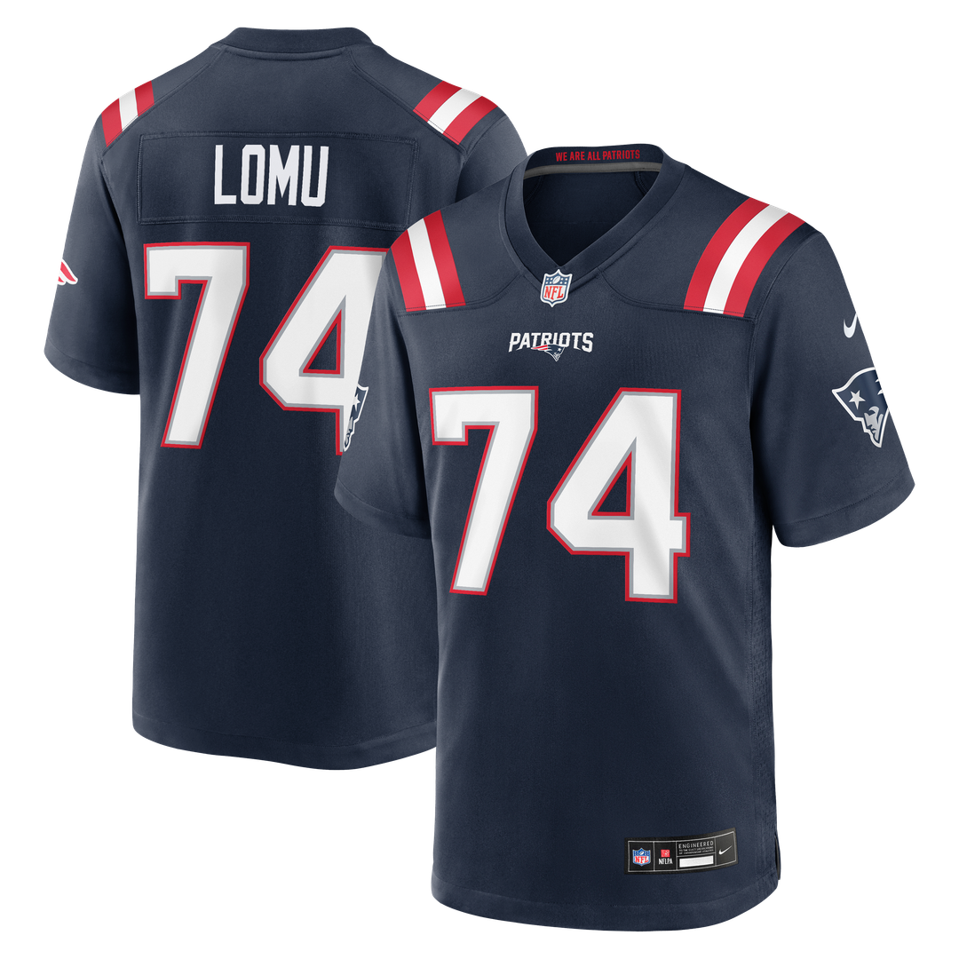 New England Patriots Caleb Lomu Nike Team Game Jersey - Navy
