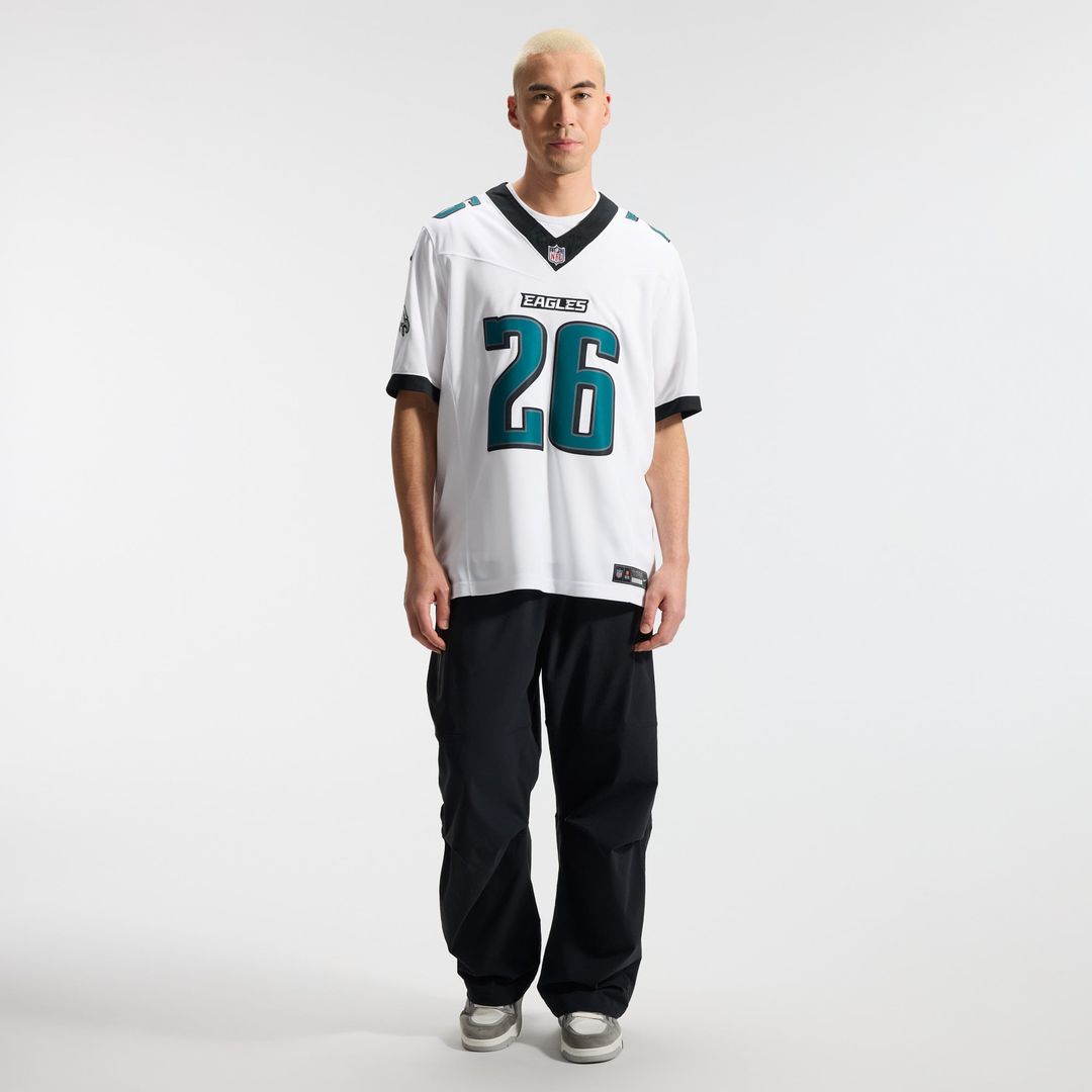 Philadelphia Eagles Saquon Barkley Nike Vapor F.U.S.E. Stitched Limited Jersey - White