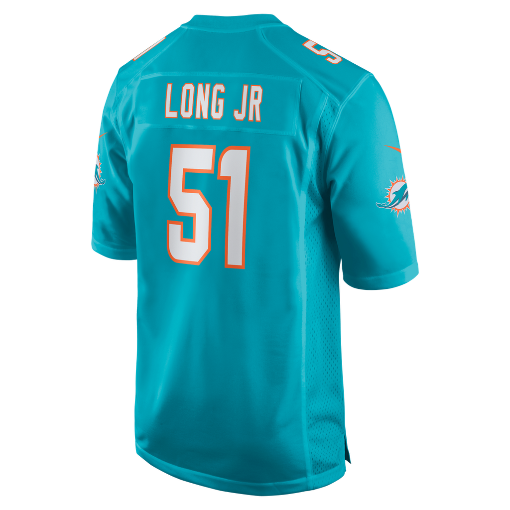 Miami Dolphins David Long Jr. Nike Game Jersey - Aqua